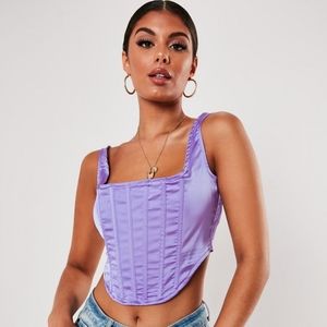Missguided Purple Corset Top